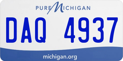 MI license plate DAQ4937