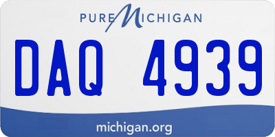 MI license plate DAQ4939