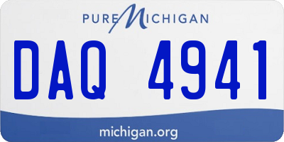 MI license plate DAQ4941