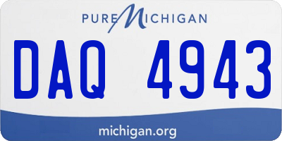 MI license plate DAQ4943