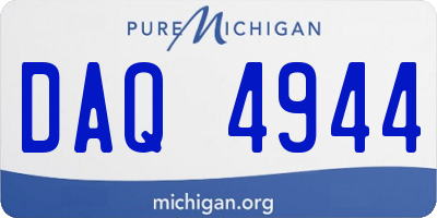 MI license plate DAQ4944