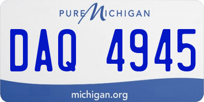 MI license plate DAQ4945
