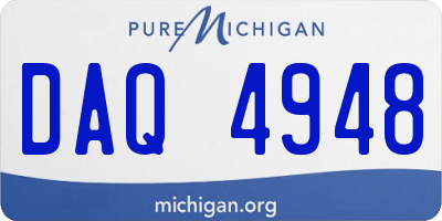 MI license plate DAQ4948