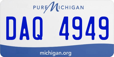 MI license plate DAQ4949