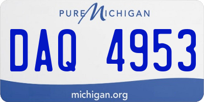 MI license plate DAQ4953