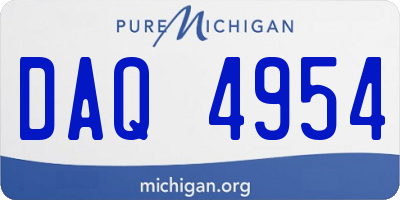 MI license plate DAQ4954