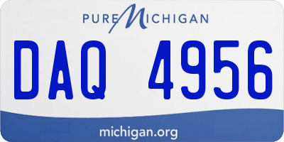 MI license plate DAQ4956