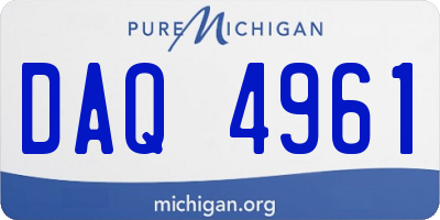 MI license plate DAQ4961