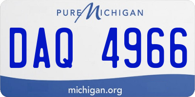 MI license plate DAQ4966