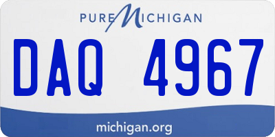 MI license plate DAQ4967