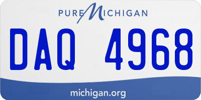 MI license plate DAQ4968