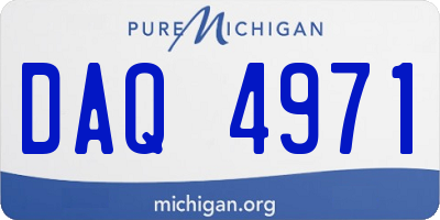 MI license plate DAQ4971