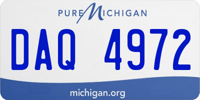 MI license plate DAQ4972