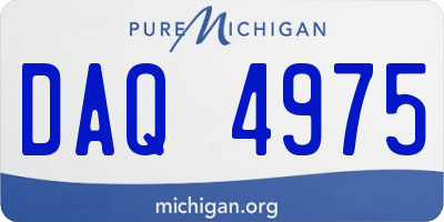 MI license plate DAQ4975