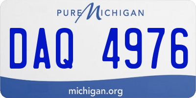 MI license plate DAQ4976