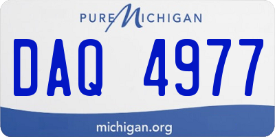 MI license plate DAQ4977