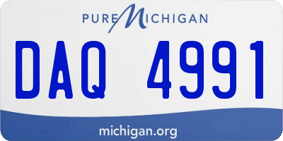 MI license plate DAQ4991