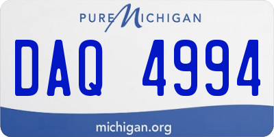MI license plate DAQ4994
