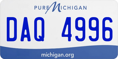 MI license plate DAQ4996