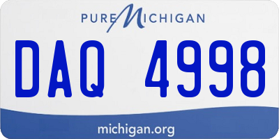 MI license plate DAQ4998
