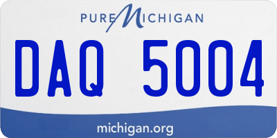 MI license plate DAQ5004