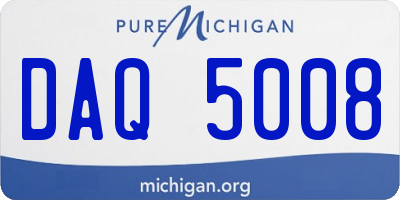MI license plate DAQ5008