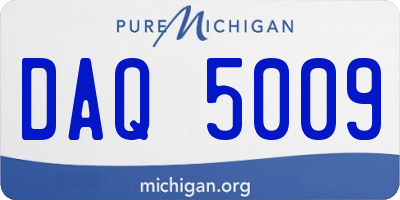 MI license plate DAQ5009