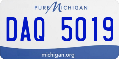 MI license plate DAQ5019