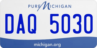 MI license plate DAQ5030