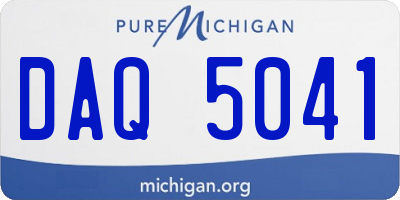 MI license plate DAQ5041