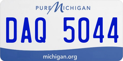 MI license plate DAQ5044