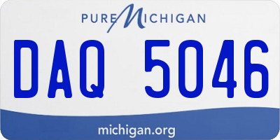 MI license plate DAQ5046