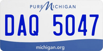 MI license plate DAQ5047