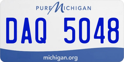 MI license plate DAQ5048