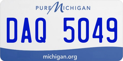 MI license plate DAQ5049