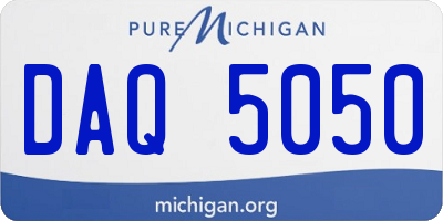 MI license plate DAQ5050