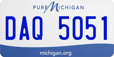 MI license plate DAQ5051