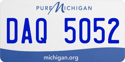 MI license plate DAQ5052