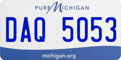 MI license plate DAQ5053