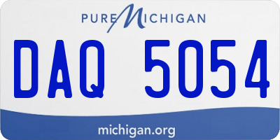 MI license plate DAQ5054
