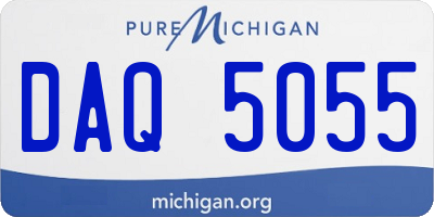 MI license plate DAQ5055