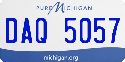 MI license plate DAQ5057