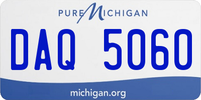 MI license plate DAQ5060