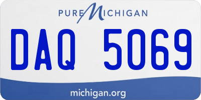 MI license plate DAQ5069