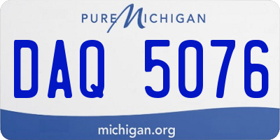 MI license plate DAQ5076