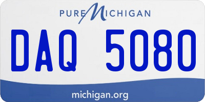 MI license plate DAQ5080