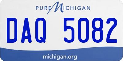 MI license plate DAQ5082