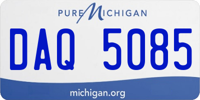 MI license plate DAQ5085