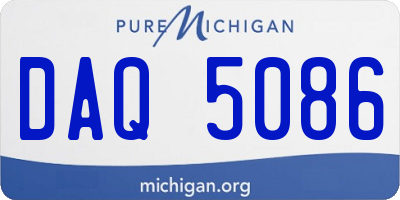 MI license plate DAQ5086