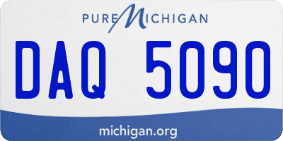 MI license plate DAQ5090